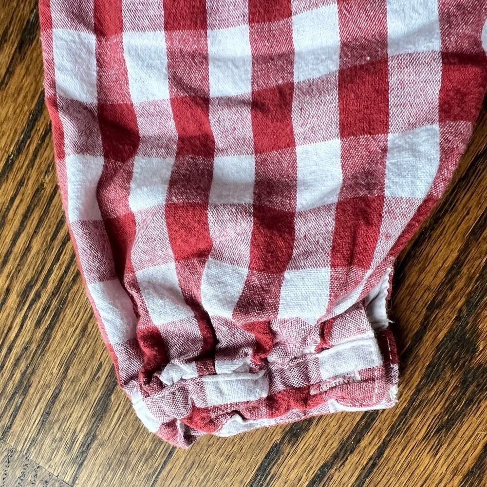 The Oaks Apparel Company Collared Pumpkin Orange Gingham Plaid Lined Dress 4T - Picture 5 of 5